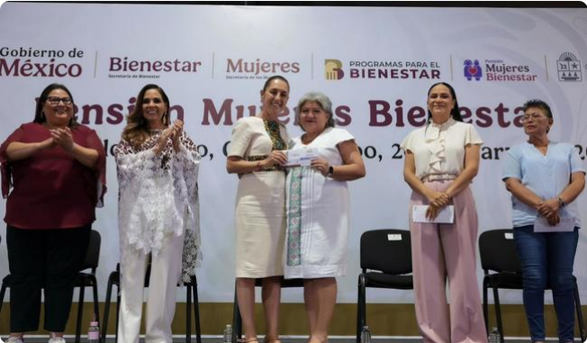 Presidenta Sheinbaum destaca en Quintana Roo el legado de las mujeres mayas y entrega apoyos económicos