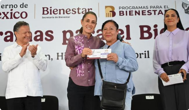 Mandataria destaca defensa de soberanía y entrega apoyos sociales durante gira en Hidalgo