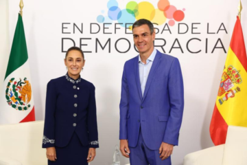 Presidenta Sheinbaum y Sánchez acuerdan en Barcelona realizar cumbre democrática en México en 2027