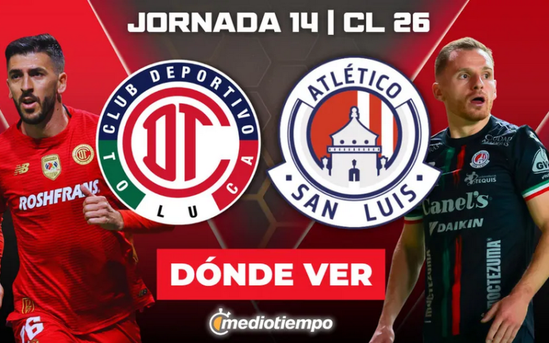 Toluca y Atlético San Luis empatan en duelo de la Jornada 14 del Clausura 2026