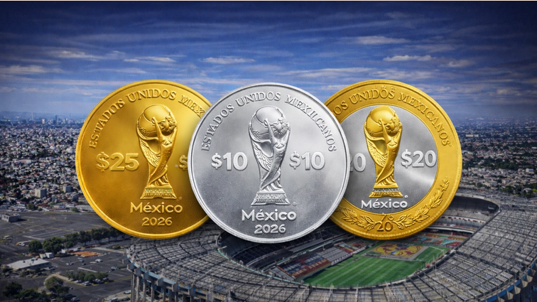Banxico pone en circulación monedas conmemorativas del Mundial 2026 para uso cotidiano