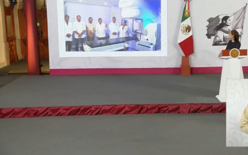 Se habilita acelerador lineal contra cáncer en hospital tabasqueño durante enlace con la mañanera