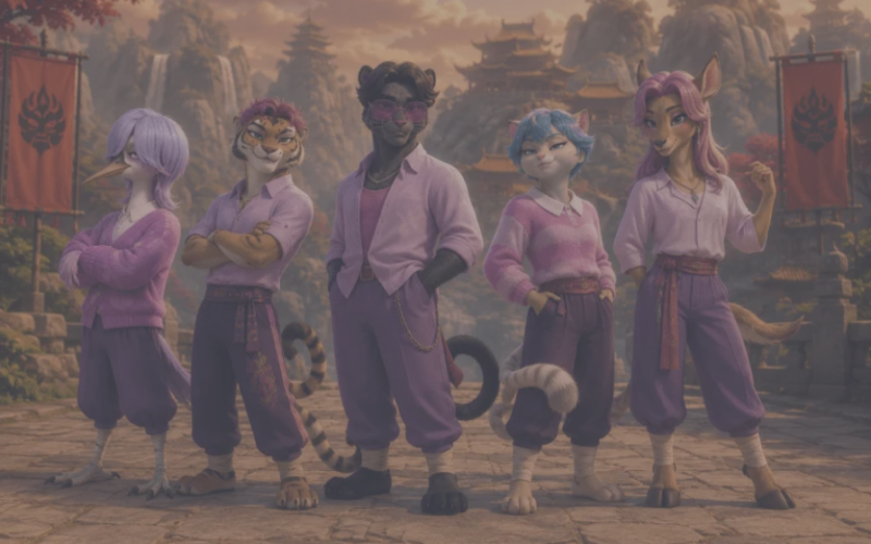 Inteligencia artificial recrea a la banda Saja Boys en el mundo de Kung Fu Panda