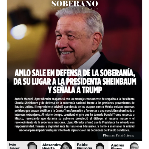 López Obrador respalda a Sheinbaum y rechaza injerencias estadounidenses