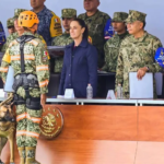 Claudia Sheinbaum y Delfina Gómez reciben en Santa Lucía al equipo de rescate ‘Yumare’ que regresa de Venezuela