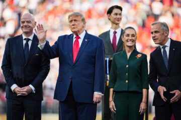 Sheinbaum fortalece lazos con sus homólogos de Norteamérica en la final del Mundial 2026