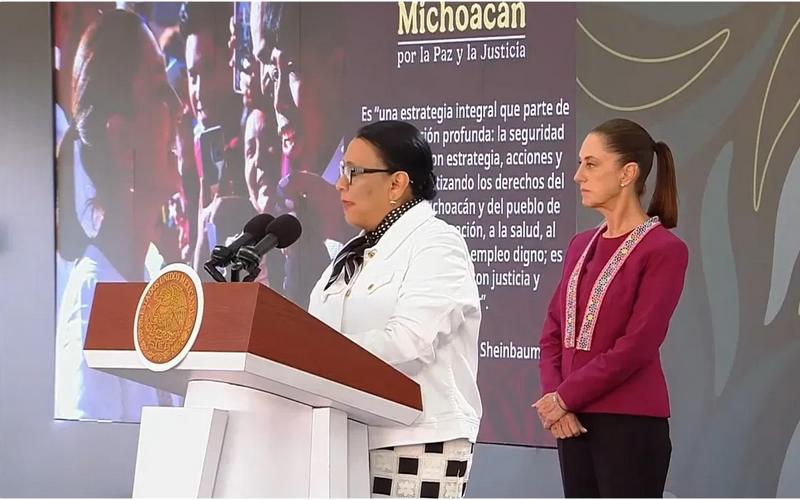 Plan Michoacán rinde frutos con cientos de miles de servicios y becas durante la conferencia de prensa matutina