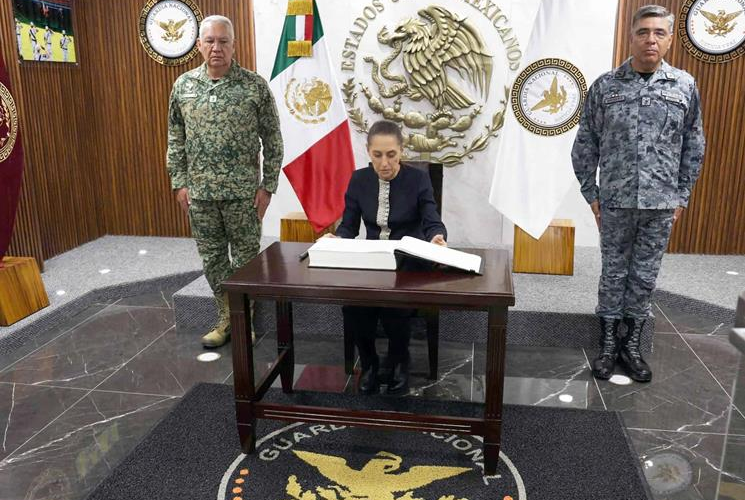 Sheinbaum supervisa cuartel de la Guardia Nacional y celebra su consolidación en siete años