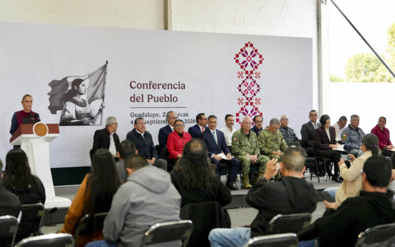 Sheinbaum reporta crecimiento en inversión y avances en seguridad durante conferencia en Zacatecas
