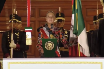 Claudia Sheinbaum lidera la celebración del Grito de Independencia en el Zócalo