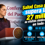 Programa Salud Casa por Casa logra más de 27 millones de consultas en hogares; Sheinbaum aborda auditoría médica en Jalisco durante la mañanera